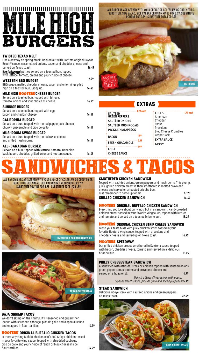 Our Menu - Winnipeg - Hooters